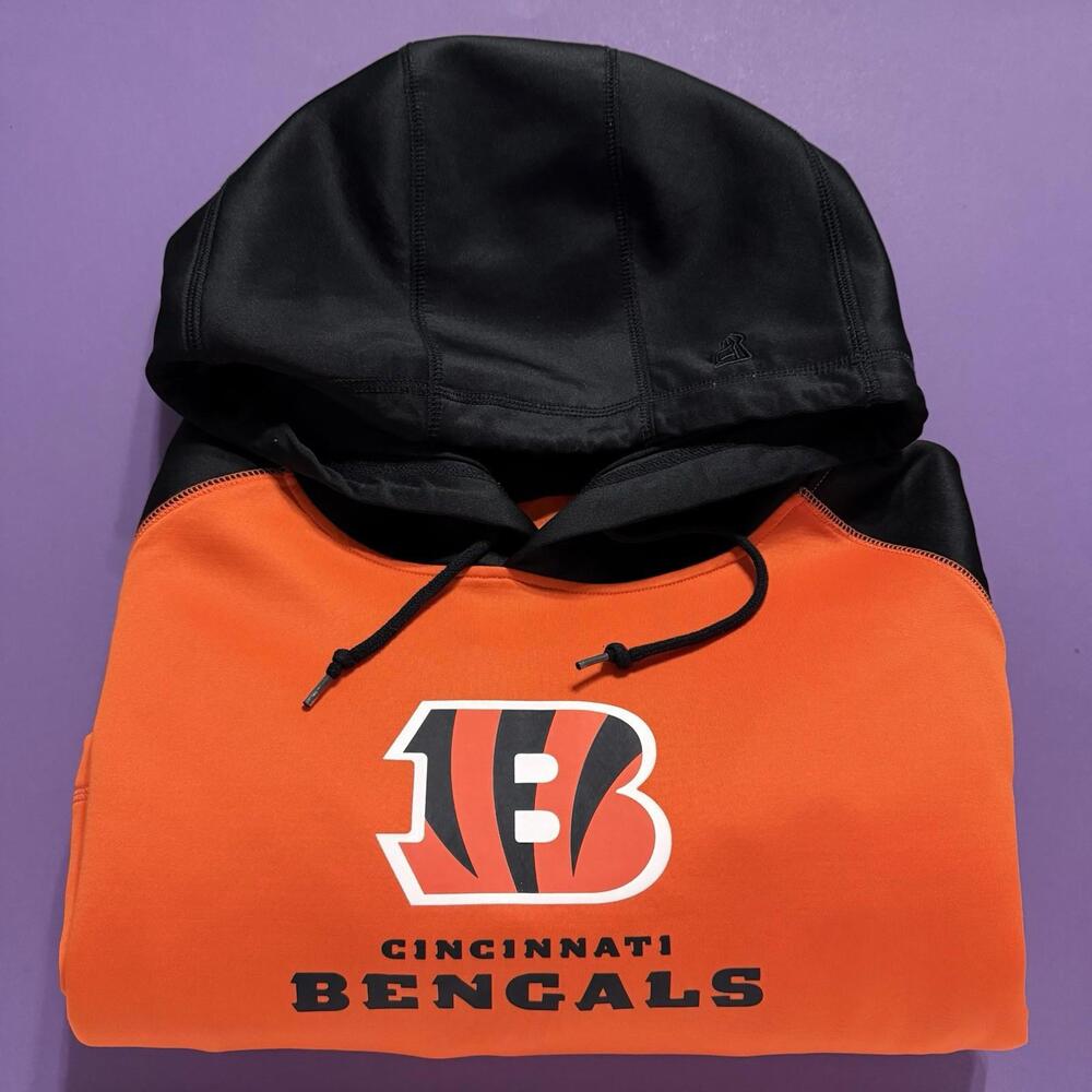 Cincinnati Bengals New Era Combine Training Pullover Orange Hoodie Men’s XXL